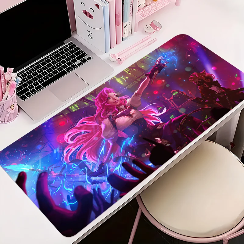 

Mouse Pad Office PC Accessories Keyboard Mat Pattern Anti-slip Rubber HD L-league of Legends Seraphine Mousepad Gamer Desk Mat