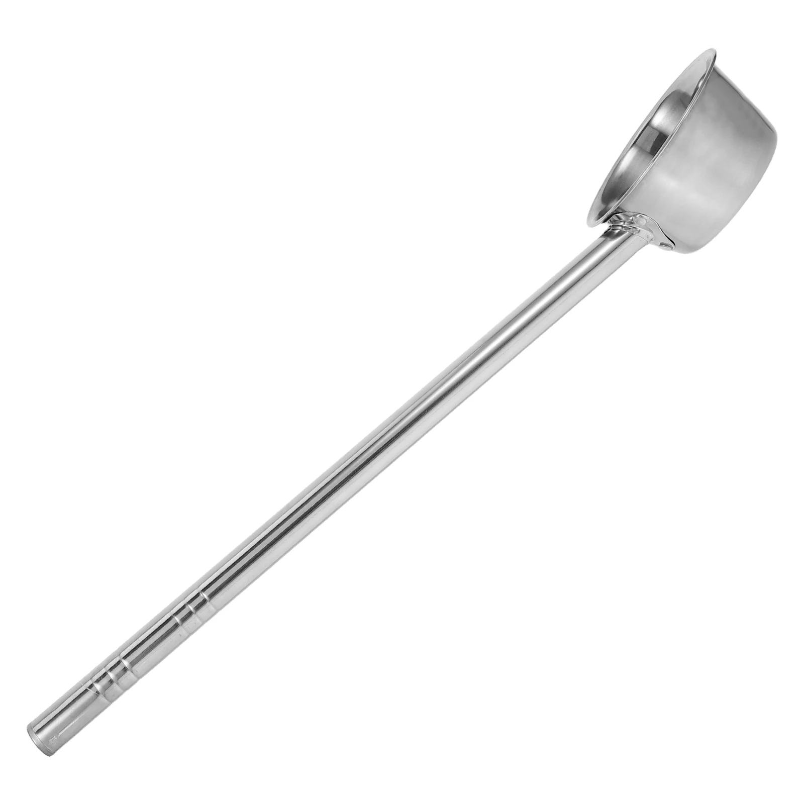 

1pcs Extended Water Scoop Stainless Steel Thickened Ladle Long Handle Plant Watering Vegetable Bathing Scoop Cup Large Capacity