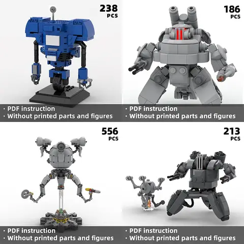 DIY toys for sci-fi enthusiasts, Armored robots with weapons - Falowt！Sci-fi combat mecha building blocks