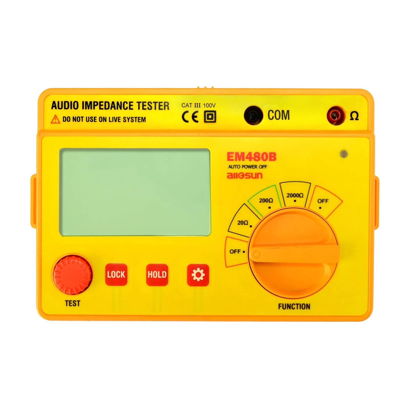 

Full Shade EM480B Audio Impedance Tester Portable, Test Range 20/200/2000 Resistance 42khz Timer Function Data Hold