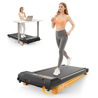 Compact treadmill for home office - 2-in-1, incline and portable for walking, running and jogging, up to 120kg