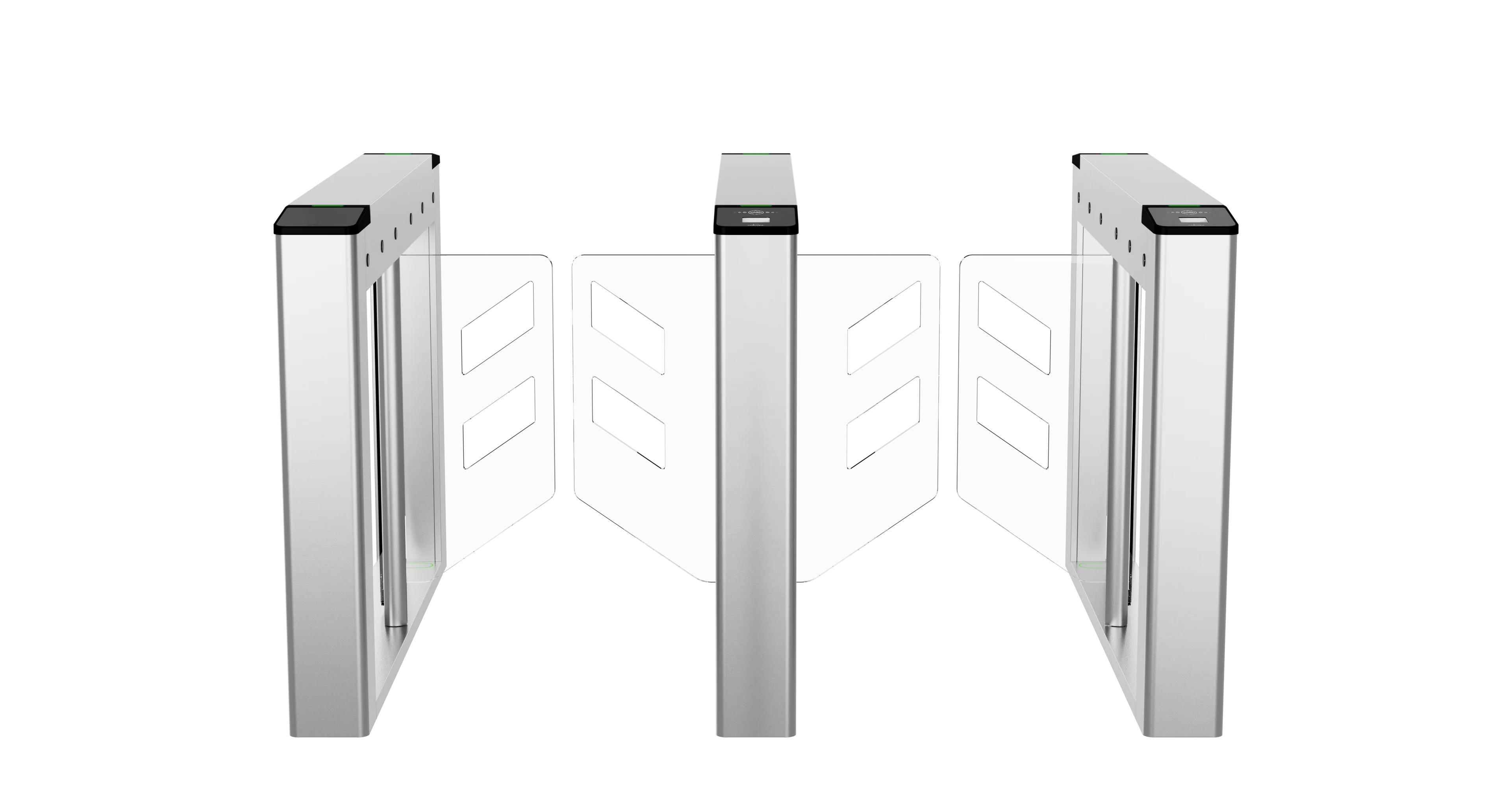 304 Stainless Steel Swing Turnstile Gate equipped with RFID and QR CODE Scanner Access Control