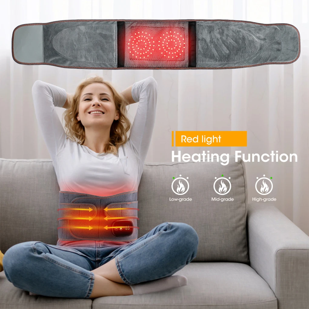 Multifunctional Heating Belt Massage Relieve Fatigue Relax Muscle Red Light Hot Compress Vibration Promote Blood Circulation