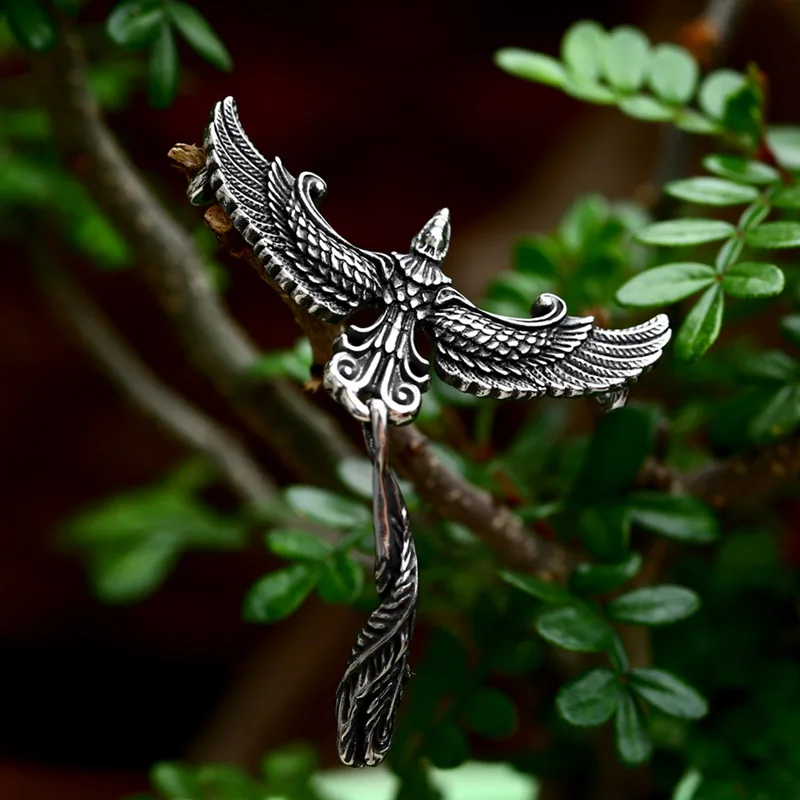BEIER Cool 3D Phoenix Pendant Necklace Stainless steel Bird Charm Choker Animal Jewelry for man Good detail BP8-204