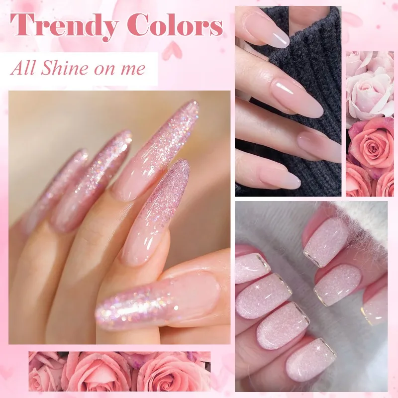 6pcs Jelly Gel Nail Polish Set All-Season Nails DIY Nail Art UV/LED Painting Varnish Gel Manicure Kit Long Lasting Nail Supplies