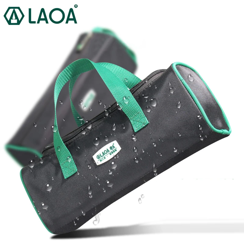 LAOA Portable Tools Storage Bag 1680D Oxford Canvas Waterproof Handbag Screwdriver Bag Cylindrical Thicken Tool Bag