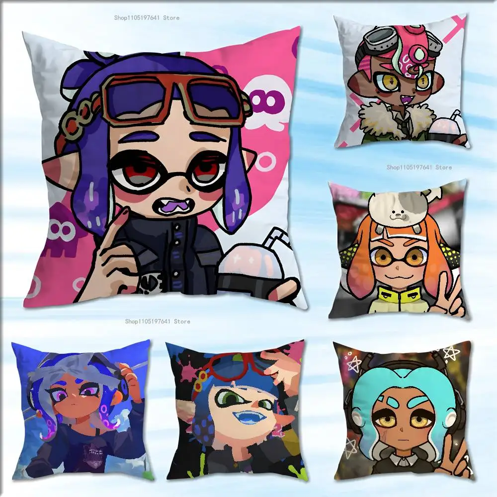

S-SplatoonS Pillow Case Cushion Cover Home Decor Birthday Gift Pillowcover