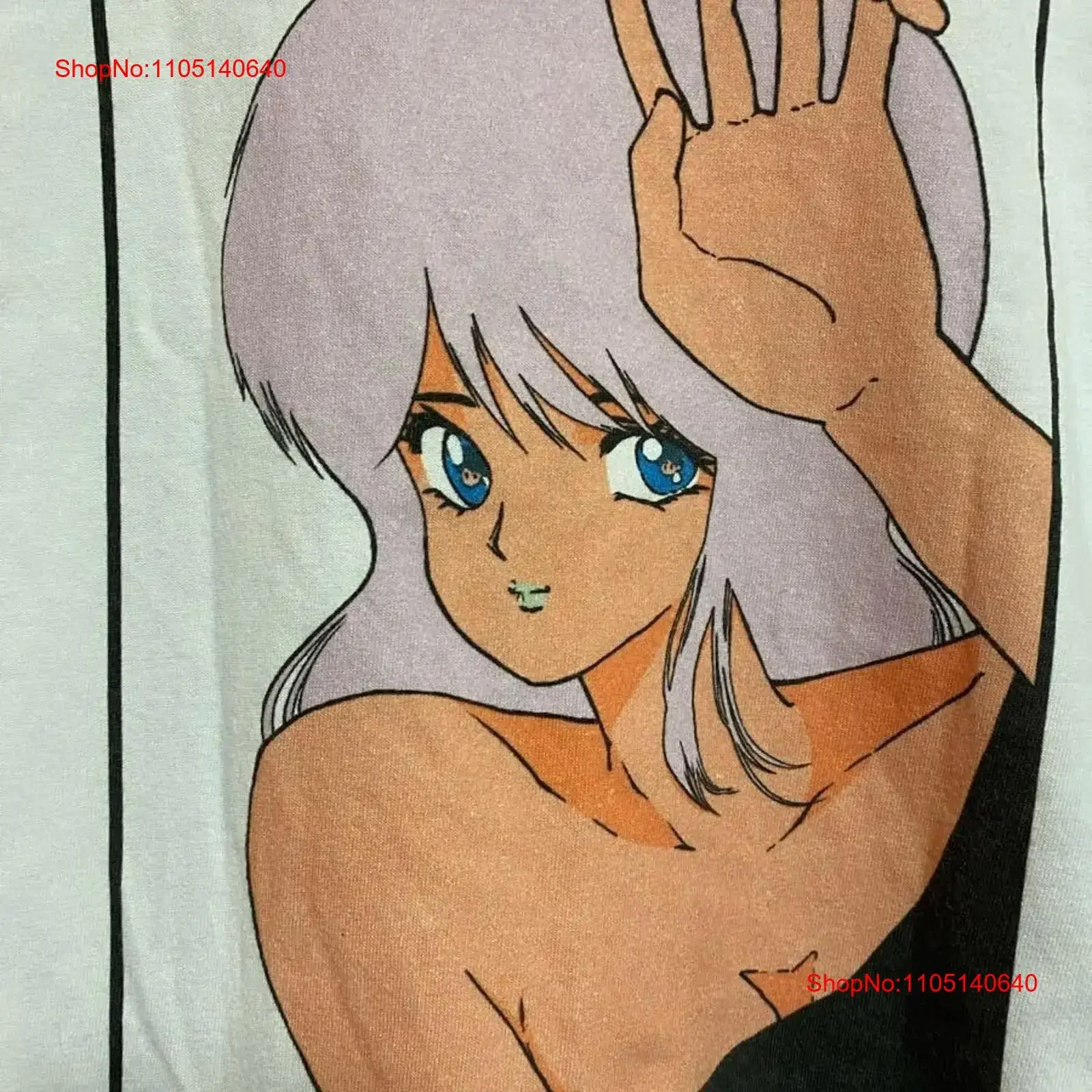 Camiseta rara Kimagure Orange Road talla L Ayukawa Madoka brocado Vintage vintage lavado ropa de calle versátil ligeramente suave para hombre