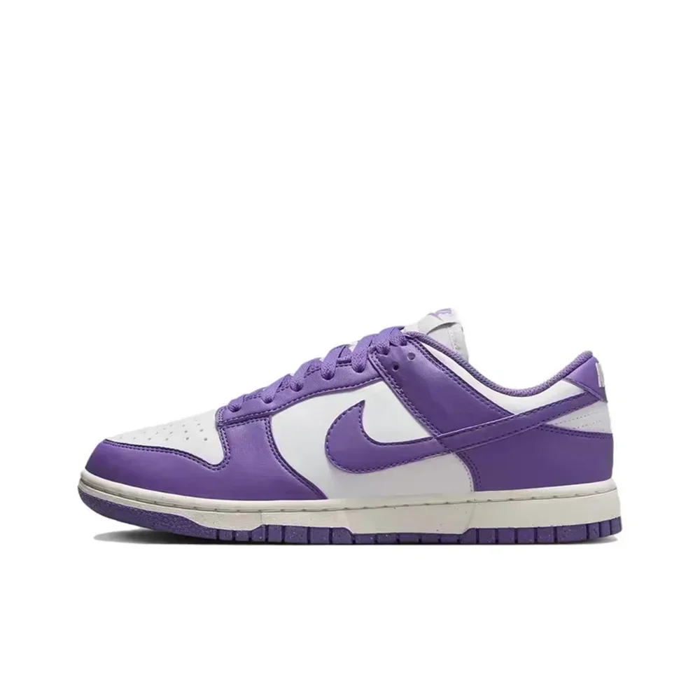 

Nike Dunk Женские и мужские модные кроссовки для отдыха фиолетового и белого цвета с низким верхом, впитывающие пот, противоскользящие и износостойкие кроссовки DD1873-108