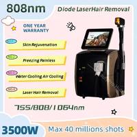 Portable 808 755 1064 nm Professional Titanium Alexandrite Device 3 waves IPL Woman Removal Machine Laser Body Hair Diode Ice