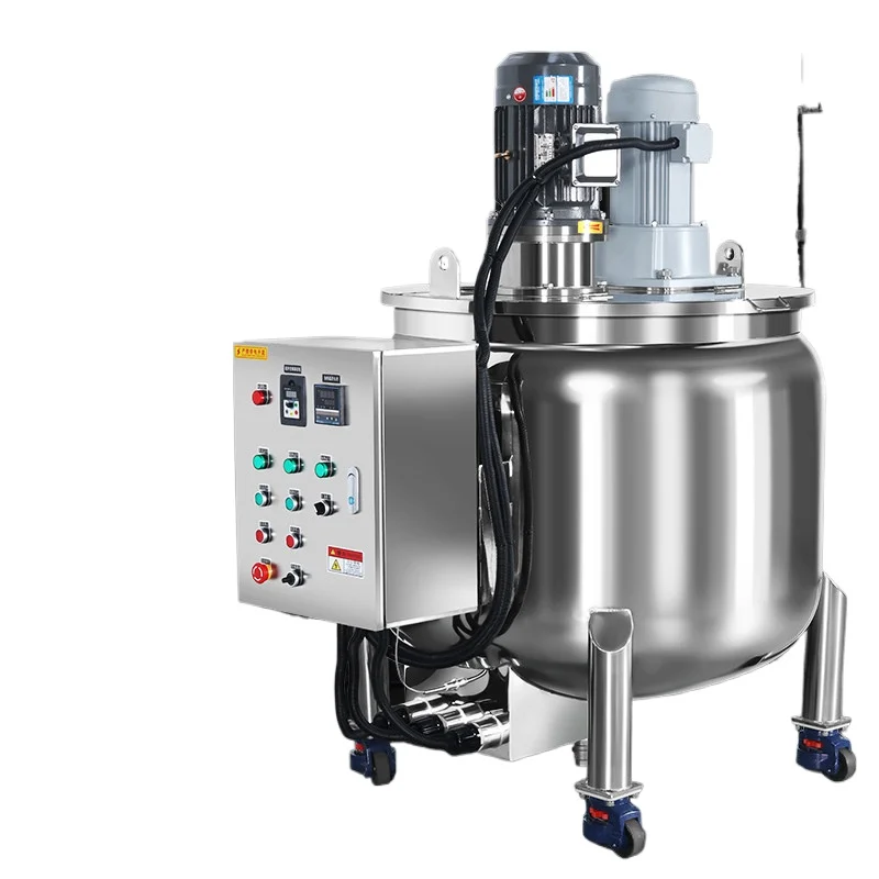 LMM100-800 liters integrated emulsifying tank equipment with heating dispersion mixing tank Reactor movable