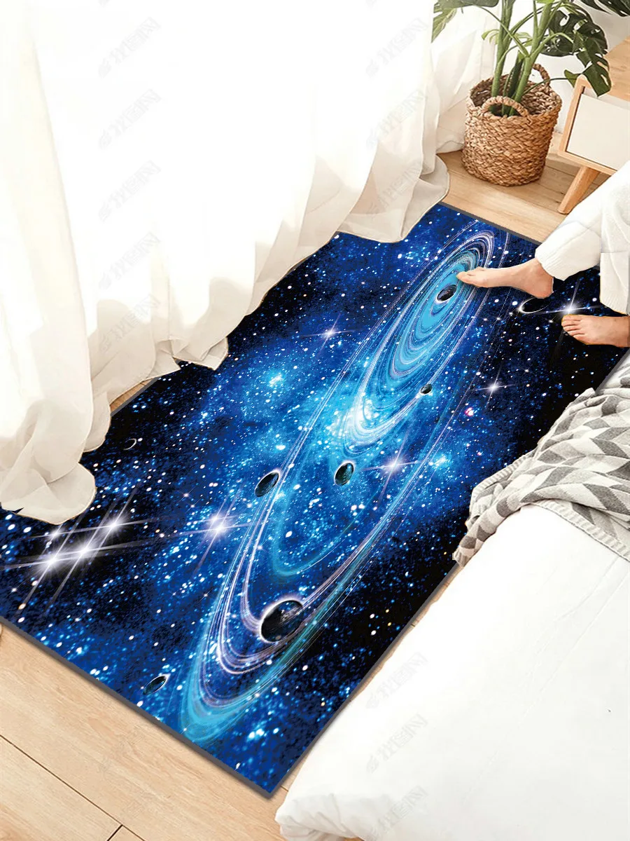 

Modern Simple Creative Sky Earth Universe Carpet, Rectangular Living Room, Sofa, Bedroom, Home, Anti-Slip, Big Floor Mat