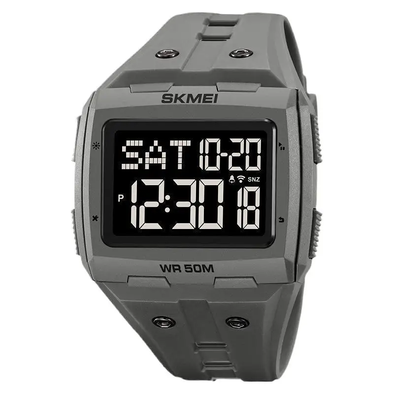 Skmei電子時計メンズスポーツ学生ユース多機能電子時計目覚まし時計発光防水時計