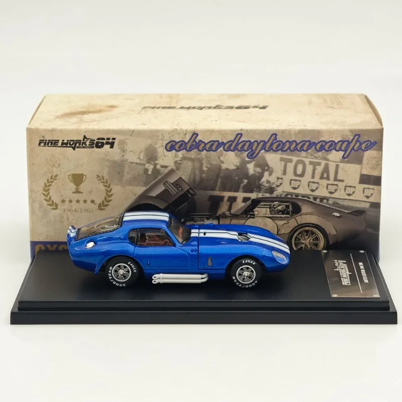 غرامة يعمل دييكاست 1/64 مقياس شيلبي دايتونا كوبيه سبيكة نموذج سيارات مفتوحة الغطاء الأمامي والخلفي لعب المركبات لعب للأولاد