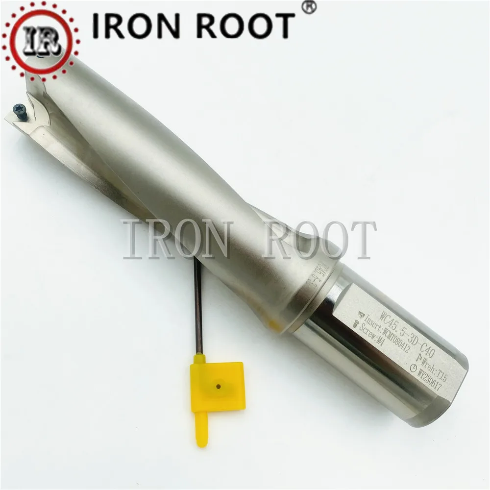 

IRON ROOT U Drill 3D Drilling Depth 45.5-50 CNC Drilling Tool Indexable U Deep Hole Drill Violent Drill Suitable For WCMX080412