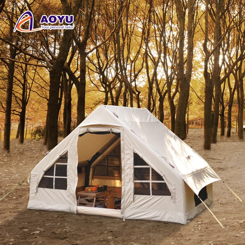 

Wholesale Inflatable Air Tourist Tent Large Canvas Glamping Cabin Tent Family Outdoor Inflatable Camping Tent