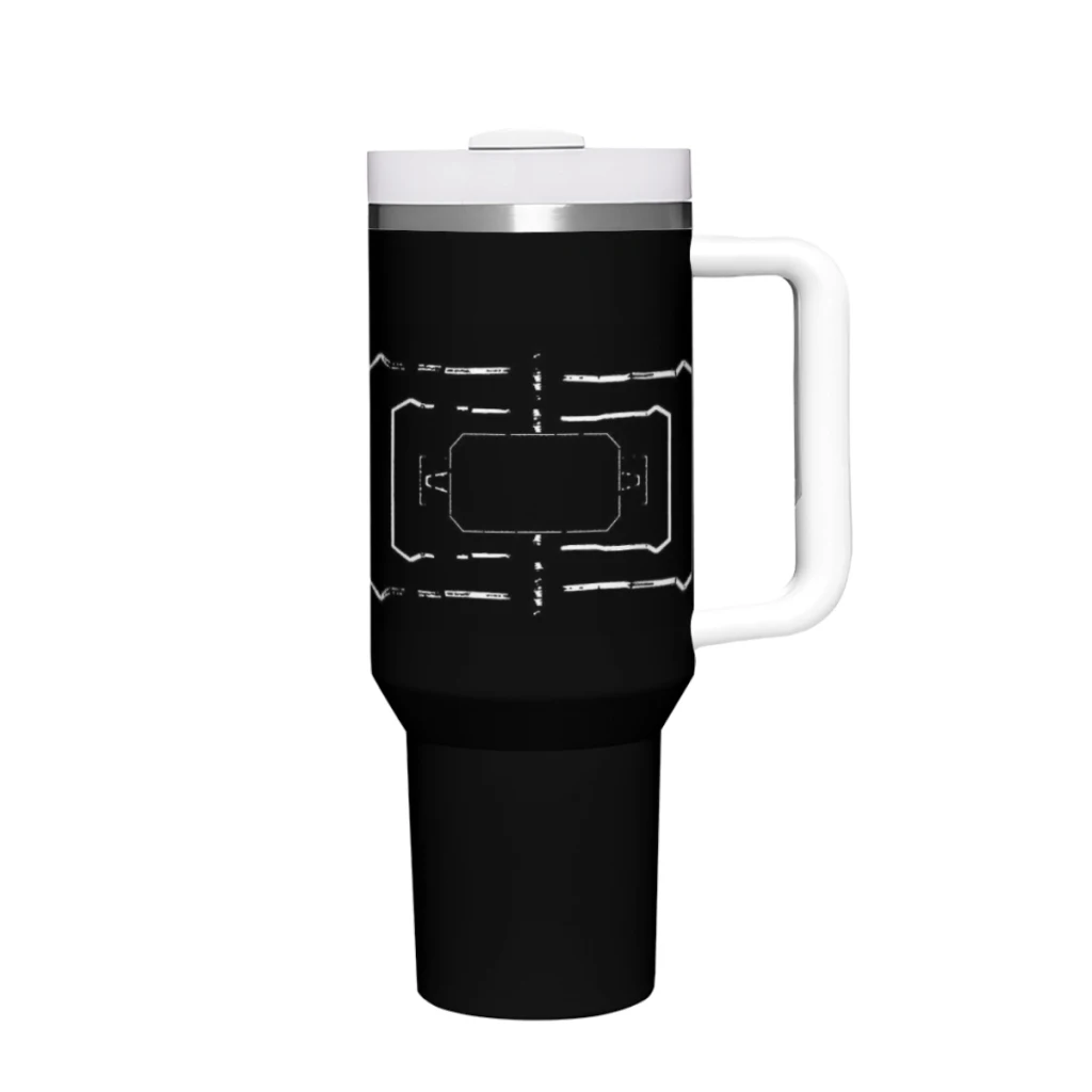 Rainbow Six Siege Frost Trap 40oz Stainless Steel Insulated Thermal Coffee Car Cup Cold Hot Mugs Vacuum Flask With Handle Straw