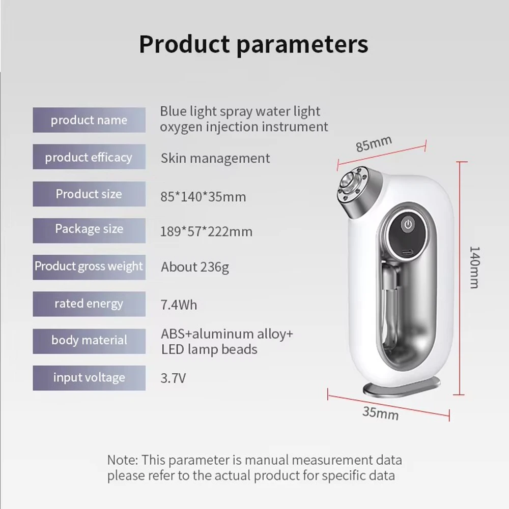 NIEUW Facial Mist Sprayer Luchtbevochtiger Oplaadbare Vaporizer Facial Steamer Hydraterende Schoonheid Instrument Gezichtsverzorging Tool