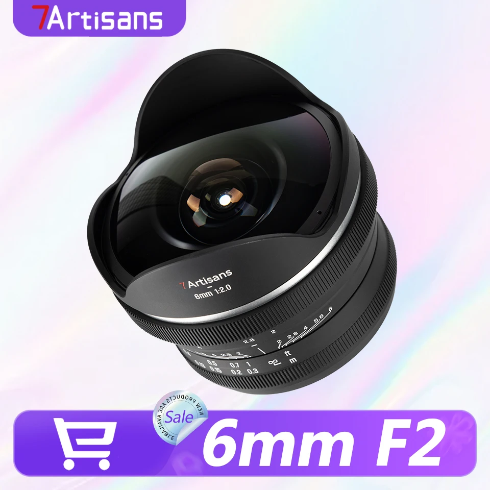 

7artisans APS-C 6mm F2.0 Fisheye Lens for Camera Humanities Photography with Sony E Canon RF Fujifilm XF Nikon Z M43-mount