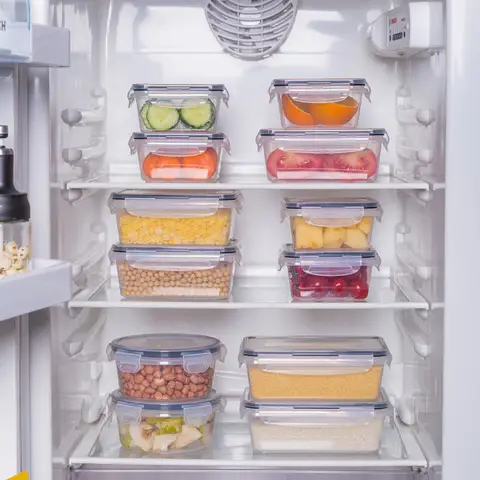 Food Containers with Airtight Lids, Sturdy Leakproof & BPA Free Container for Meal Prep & Leftovers, To-Go Plastic Food Storage