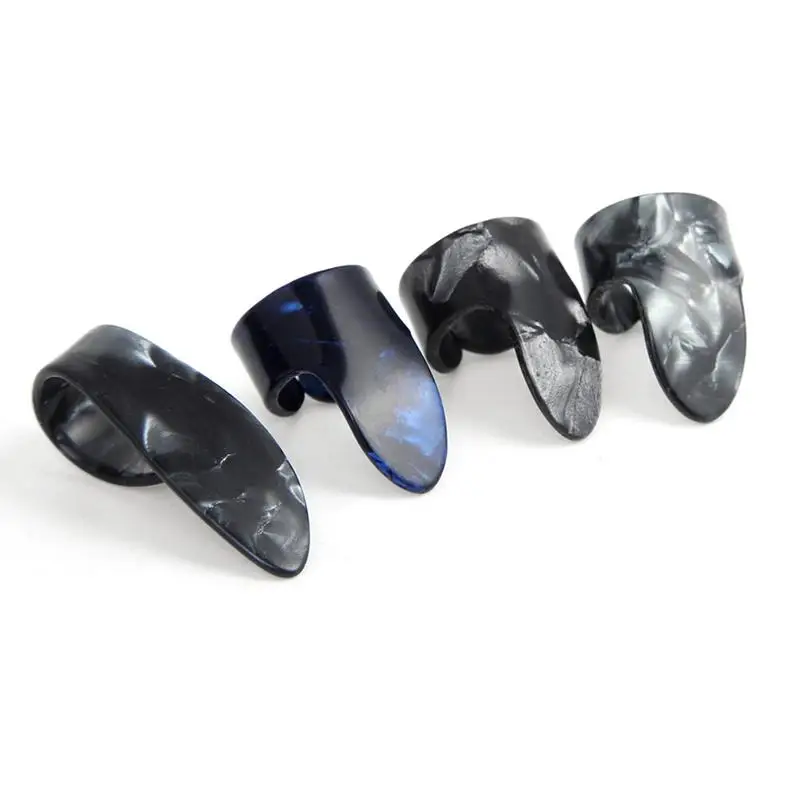 1 Set Guitar Picks 1 Thumb  3 Finger Acoustic Nail Celluloid Jim Guitar Banjo Thumb Picks Plectrum For Guitar Accessories