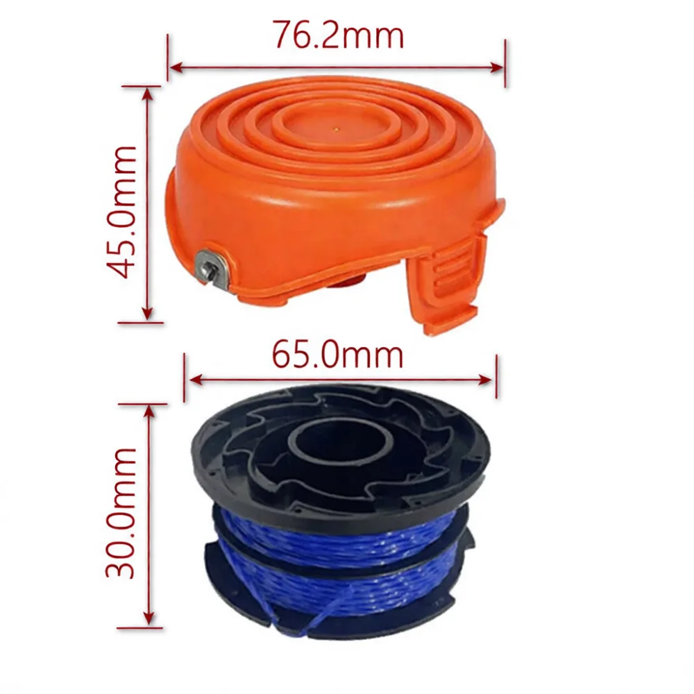 Grass Cutting Spool Line Plus Cap Cover For Black Decker A6441 1597862 00 Lawn Mower Replacement Garden Trimmer Parts