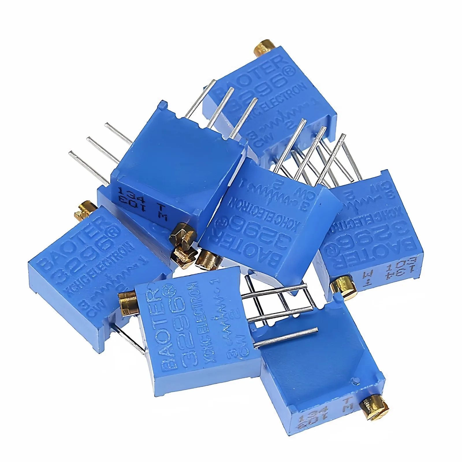 10pcs 3296W 3296 50 100 200 500 ohm W103 1K 2K 5K 10K 20K 50K 100K 200K 500K 1M ohm 100R 200R 500R Trimpot Trimmer Potentiometer