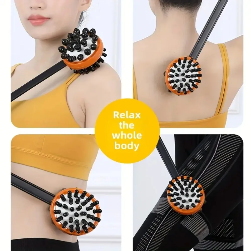 

Эргономичный ручной массажный молоток, 1 шт., не спутывающий материал, круглая головка для шеи, плеч и спины - успокаивающий инструмент натяжения