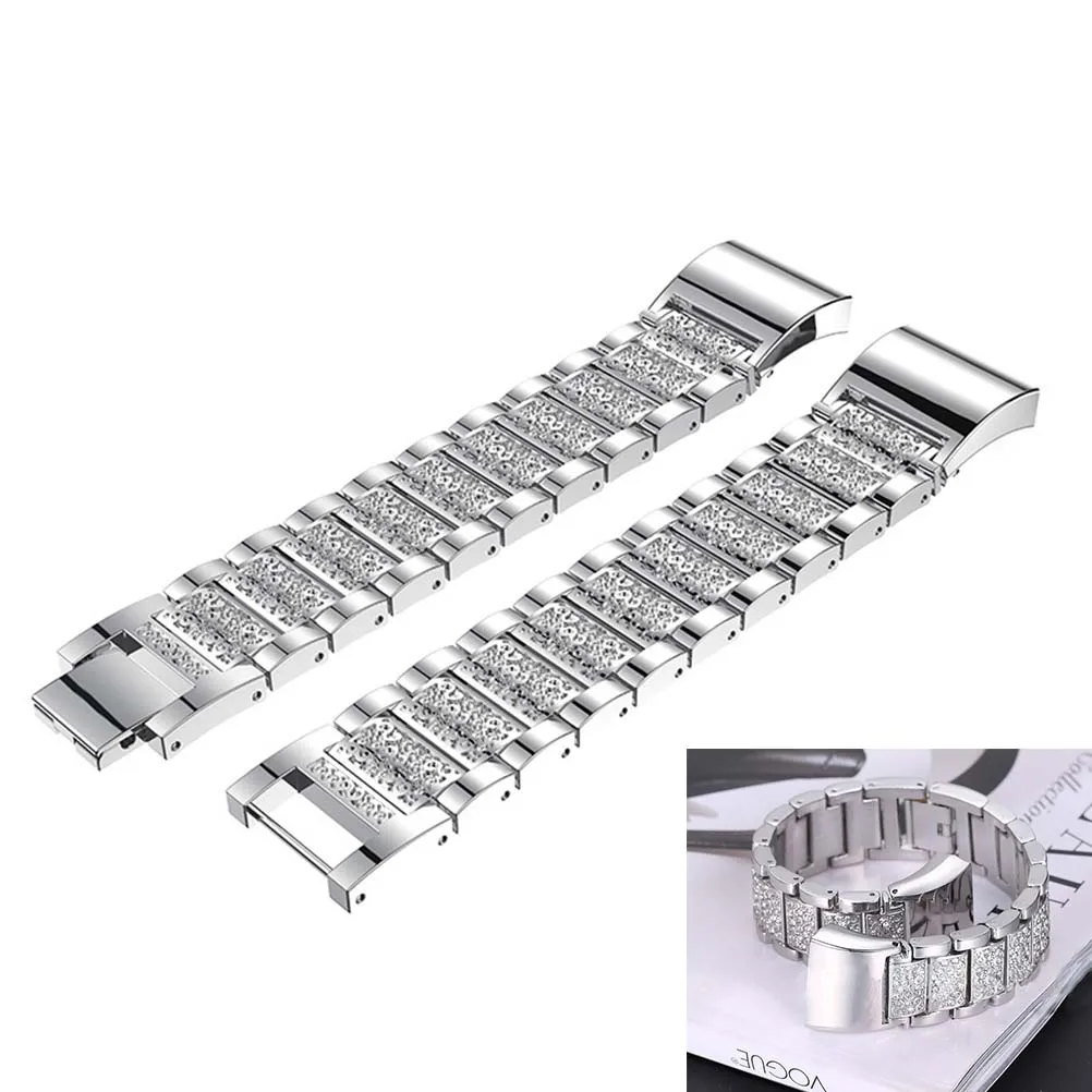 

Smart Watch Bands Stainless Steel Strap Watchband Wrist Intelligent Bracelet Silver