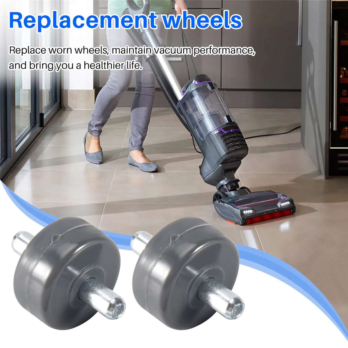 New 1 Pair Replacement Wheels for Shark Vacuum Cleaner Fit for Models NV350 NV351 NV355 NV356E NV500 NV501