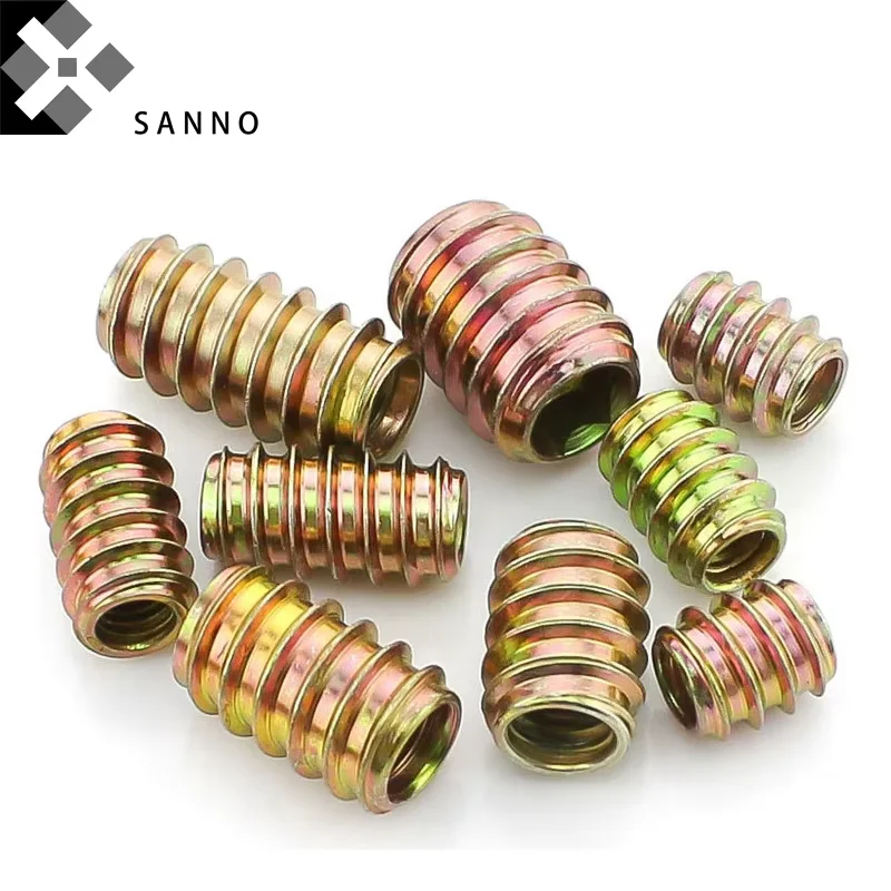 30pcs Internal Hex Socket Drive Inserts Nuts Threaded M6 / M8 / M10 Round Head Furniture Insert Nuts For Wood