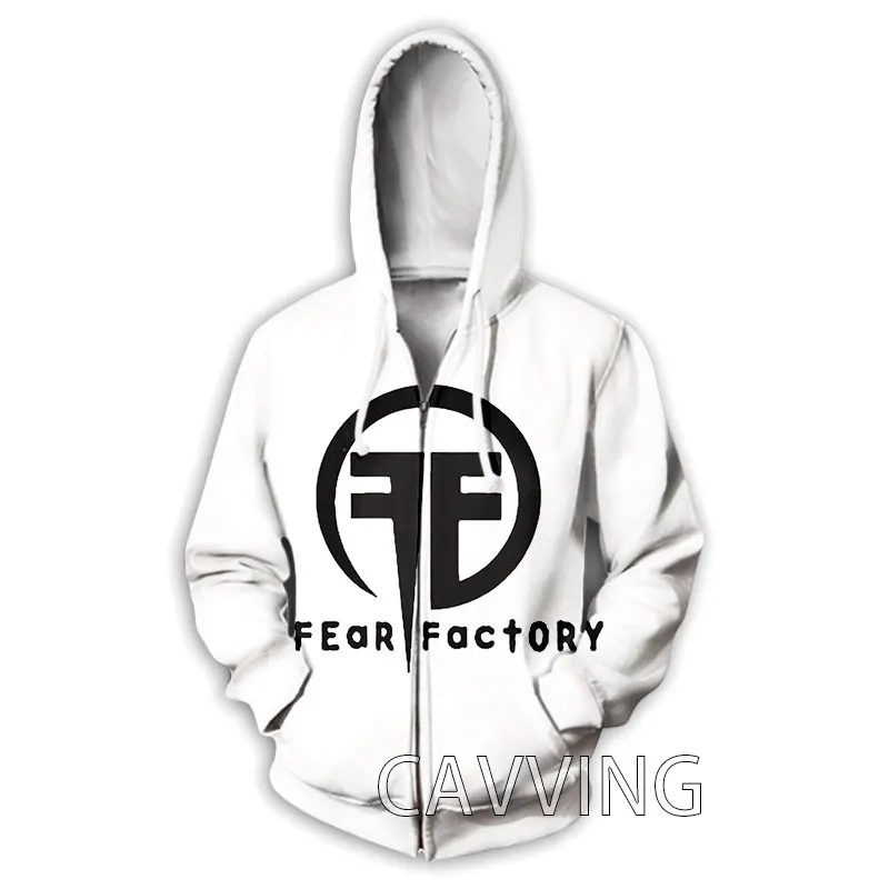 New Fashion Women/Men's 3D Print  Fear Factory Band Zipper Hoodies Zip Up Hooded Sweatshirts Harajuku Hoodie Hip Hop Sweatshirts