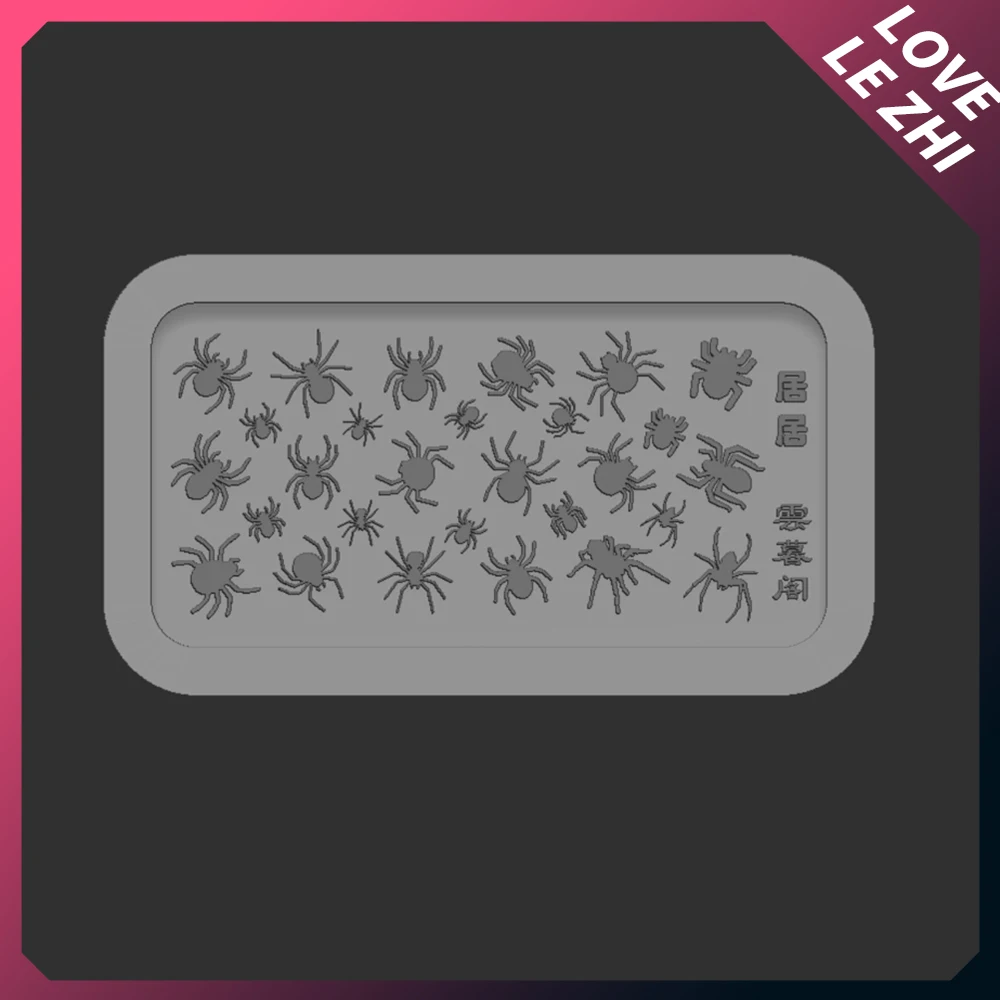 

1Pcs Dark Spice Girl Spider Web 3D Acrylic Nail Art Templates Mold Diy Spider Silicone Manicure Carving Mold Decoration Gift