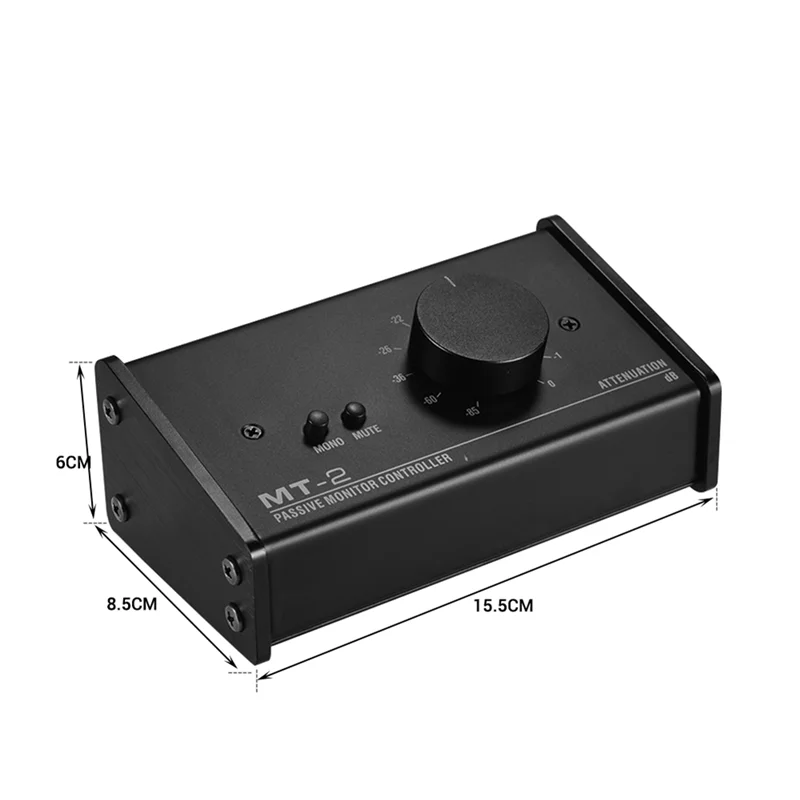 Leading-MT-2 Passive Monitor Controller Audio With XLR 3.5Mm Inputs Outputs Supports Attenuation Control Mute Function Tools