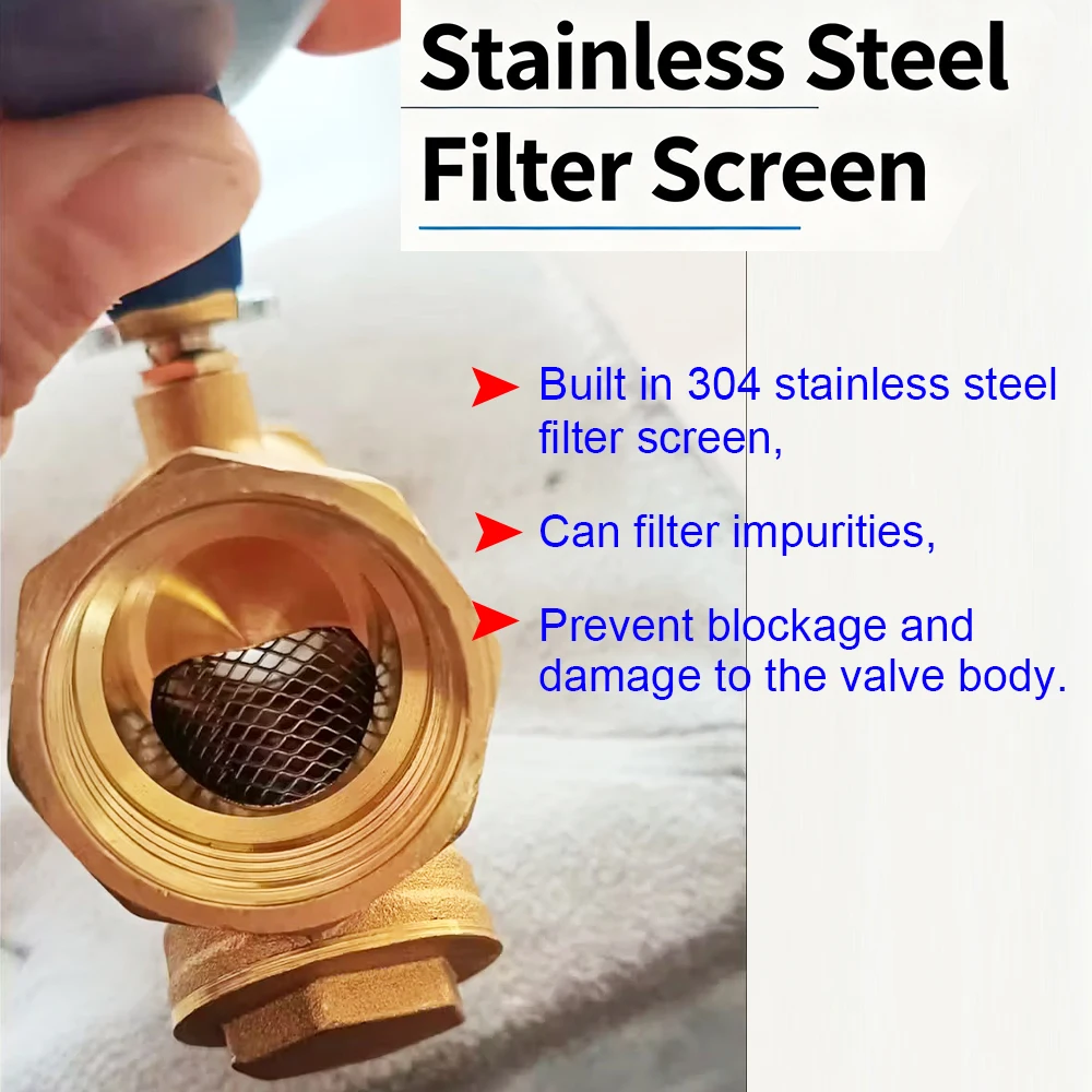 HVAC Water Pipe Switch Valve Brass Y Strainer Ball Valve Integrated Stainless Steel Filter Screen Water Pipe Pumps Valves