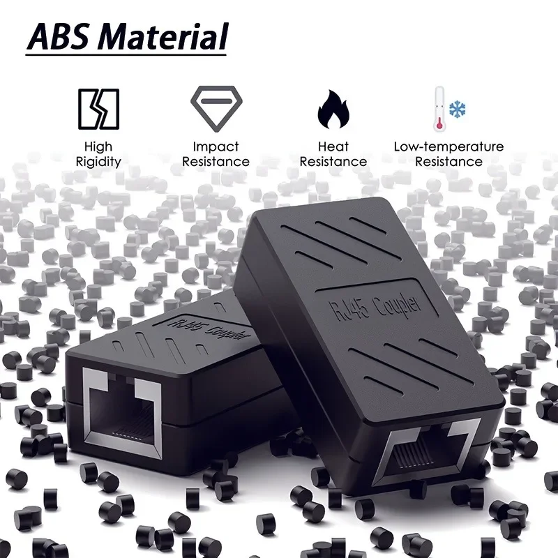 Ethernet RJ45 Female‑Female Coupler Network Cable Extender Adapter for Cat5 Cat5e Cat6 Cat7 LAN Connection