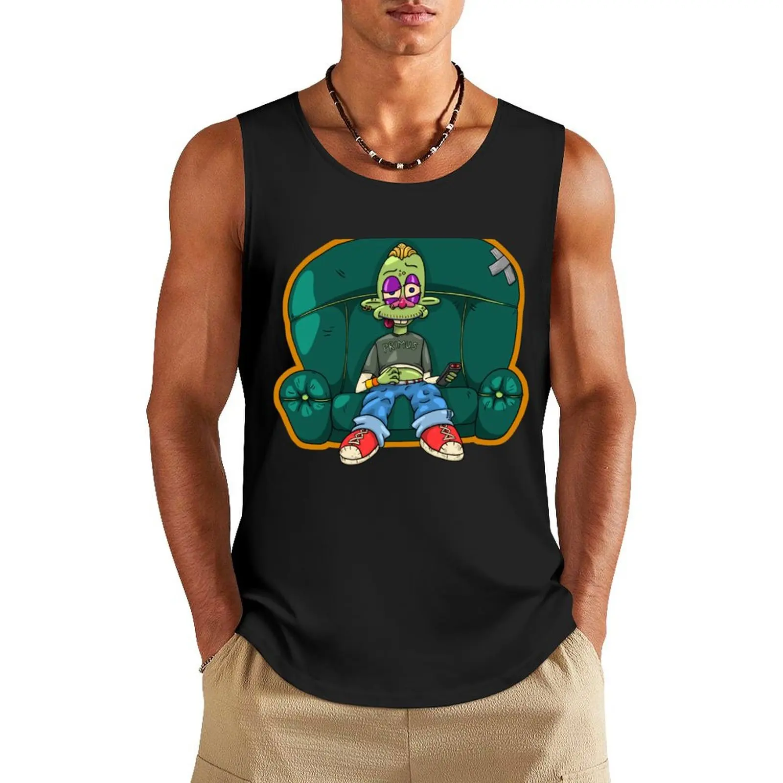 Lacquer Head Couch Primus Tank Top Men's summer t-shirt new in tops & t-shirt Man summer clothes Men's clothes