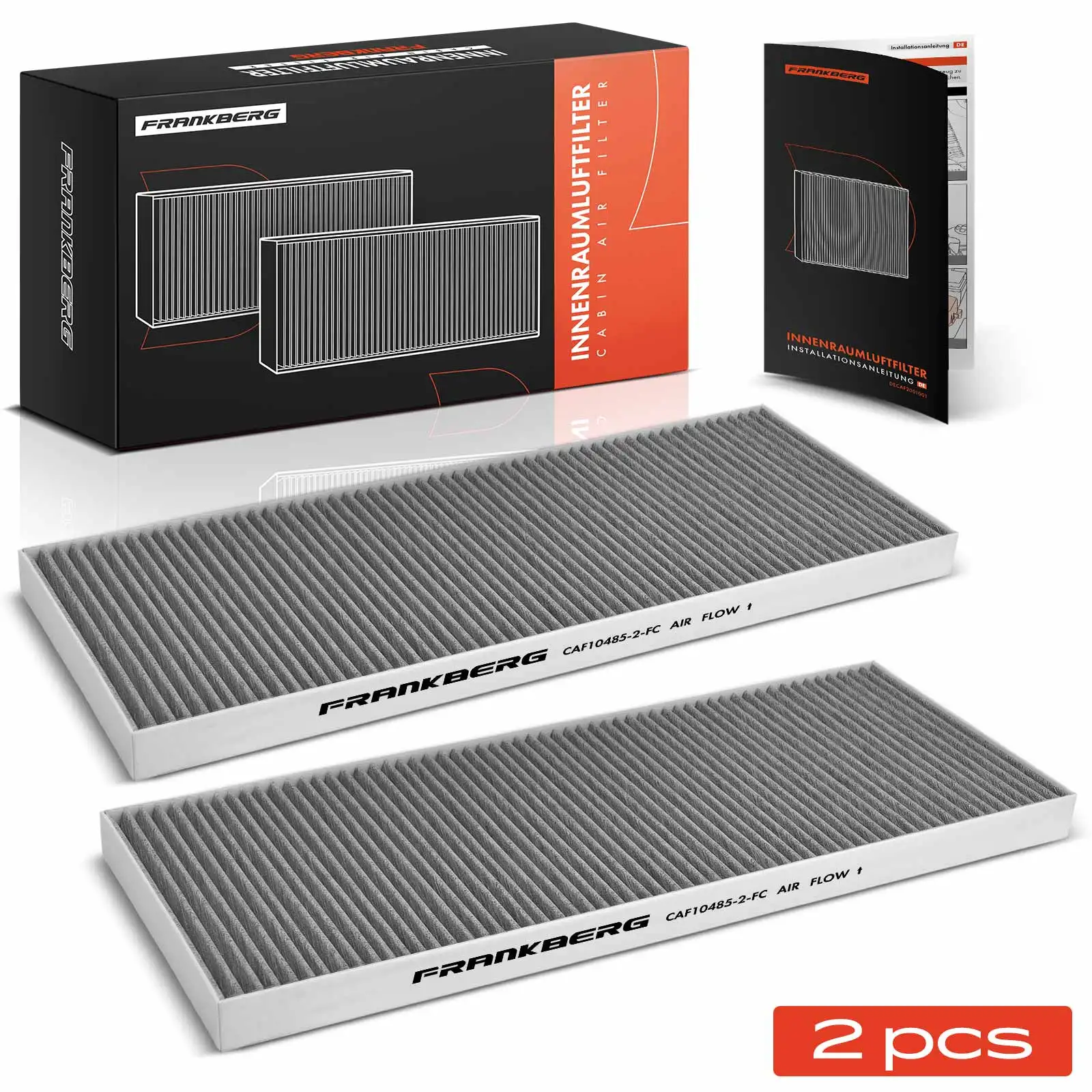 Frankberg 2x Innenraumfilter Aktivkohlefilter für Tesla Model Y 5YJY EV Long Range WP10485 165837600A