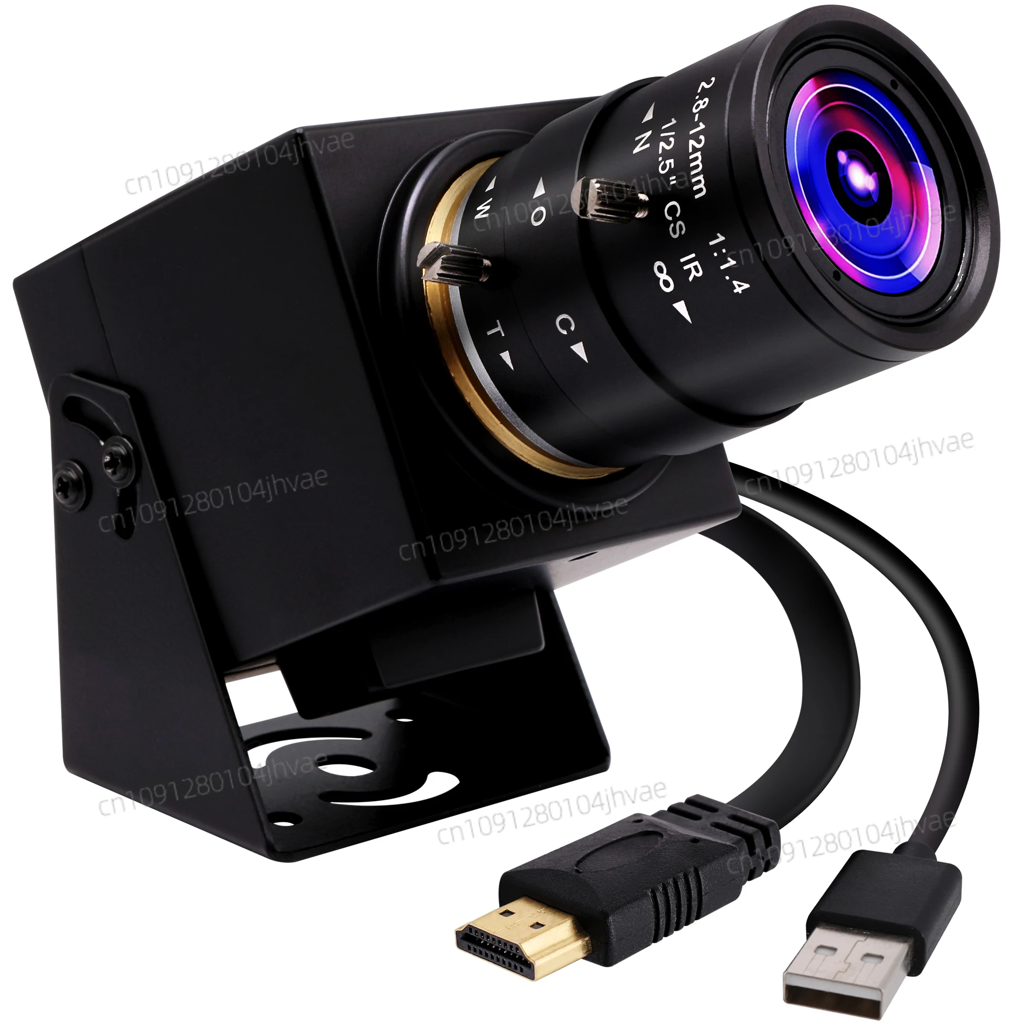

ELP 4K USB Camera H.265 H.264 MJPEG 30fps Ultra HD 3840x2160 2X Digital Zoom Webcam with 2.8-12MM 4X Zoom Varifocal Lens