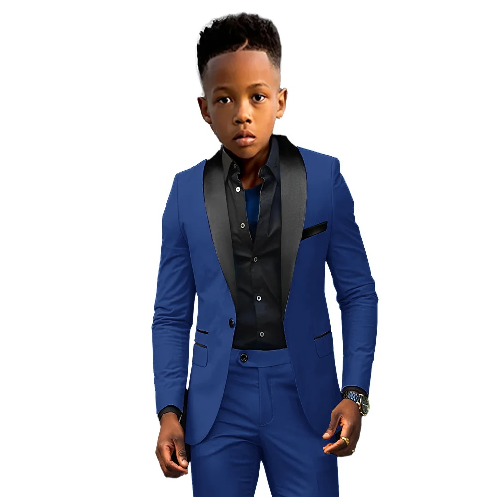 Formal Boys Suit 2 Piece Suit Wedding Kids Custom Tuxedo Clothes 2-16 Years Old Party Suit for Boys Blazer