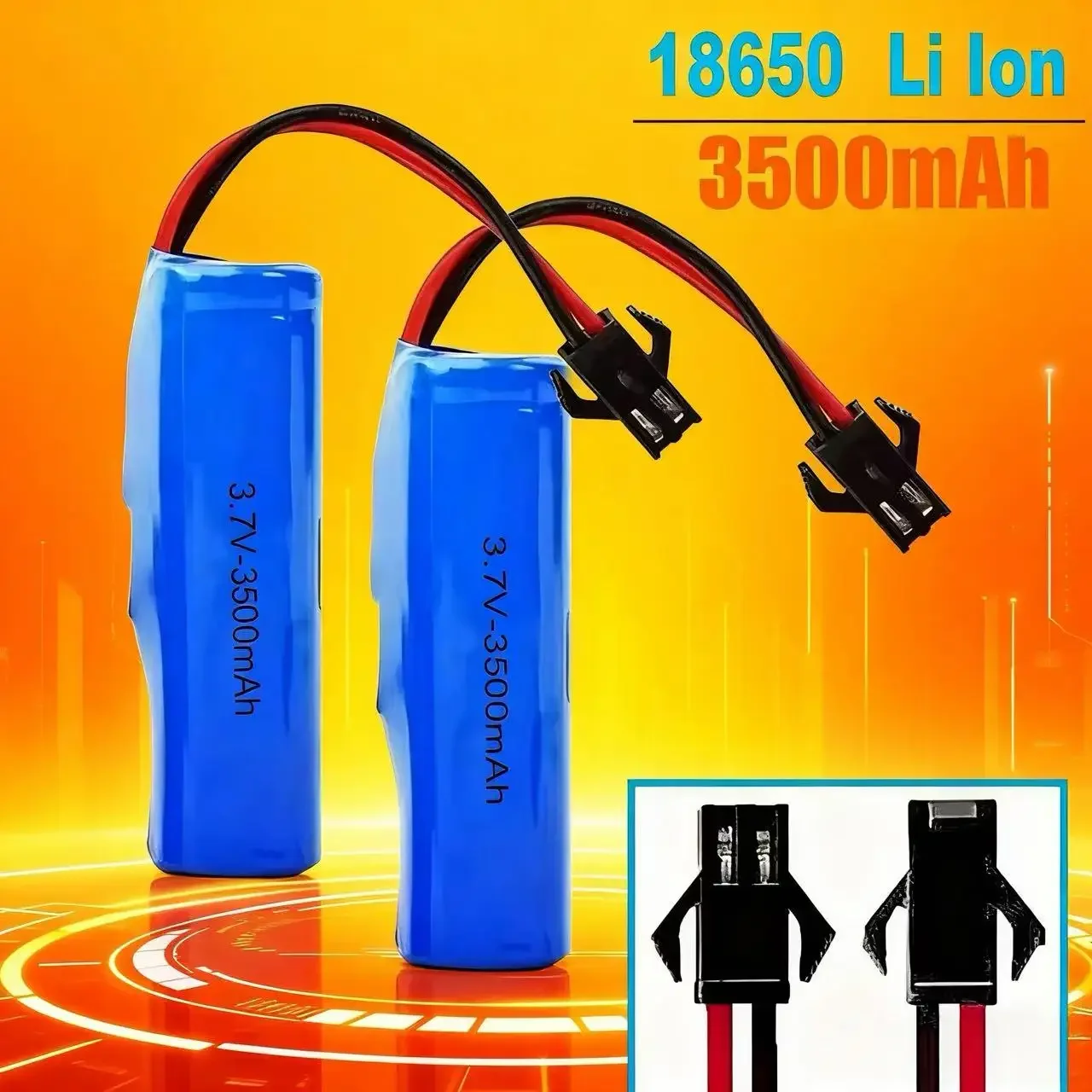 

Аккумулятор литий-ионный перезаряжаемый SM Plug 18650, 3.7В 3500мАч с платой защиты (PCB) для радиоуправляемых моделей Q85, Q70, вертолетов, самолетов, автомобилей, кораблей, игрушек-пистолетов и т.д.