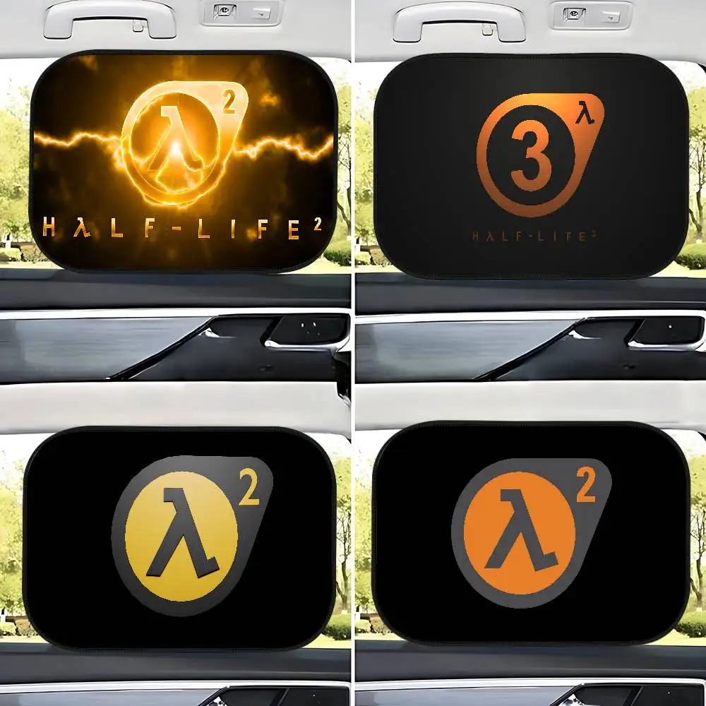 

LOGO Game H-Half L-Life 1Pcs Car SunShade Side Window Windscreen Cartoon For Children Adults Adsorption SunShade Sunvisor