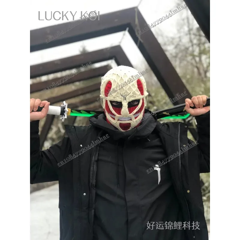 Attack On Titan Mask popular Ski mask Riding face mens caps handmade fall winter warm beanies hats for men