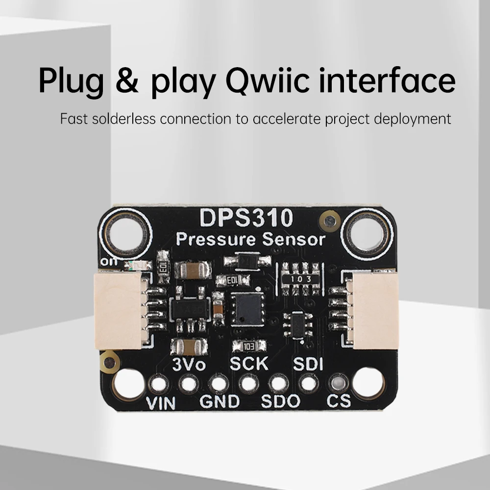 DPS310 High Accuracy Barometric Altitude Sensor Module 300-1200hPa Qwiic Interface ±0.02m High Precision Measurement I2C/SPI