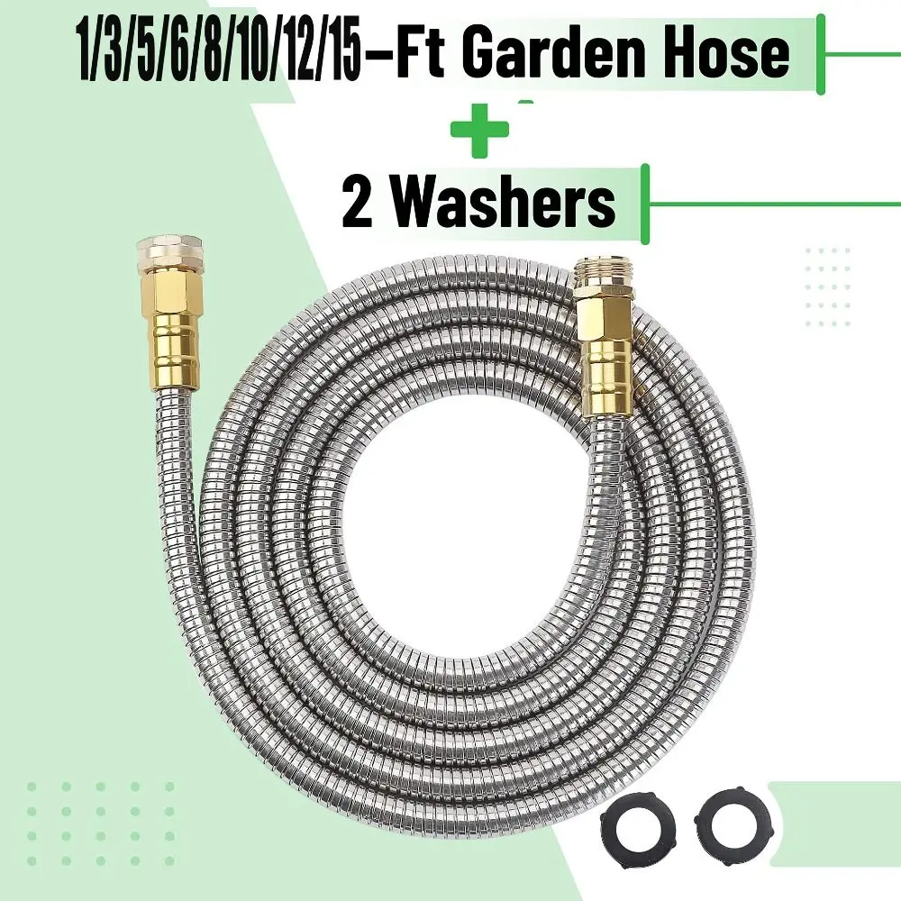 สายฝักบัวสแตนเลสเสริมท่อต่อป้องกันการระเบิดแรงดันสูงป้องกันการรั่วซึมฝักบัวมือถือสายยางห้องน้ำ