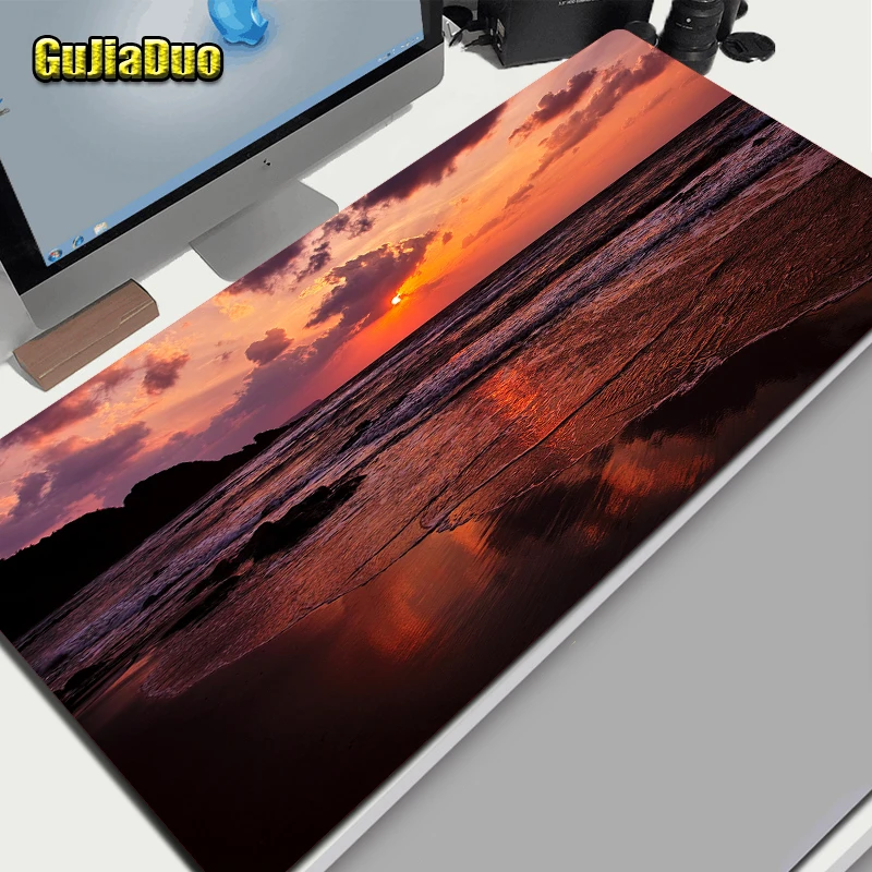 Sunset Art Mouse Pad 800x300 Large Size Notebook Keyboard Natural Rubber Waterproof Non-slip Table Desk Mat PC Stuff Accessories