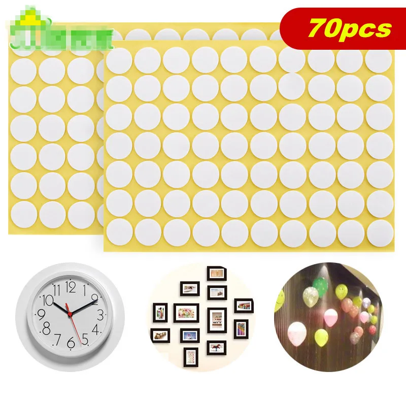 70pcs! Rotonda Double Sided Nastro di Schiuma bianca Forte Pad di Montaggio Adesivo Nessuna Traccia Sticker per foto FAI DA TE scrapbooking