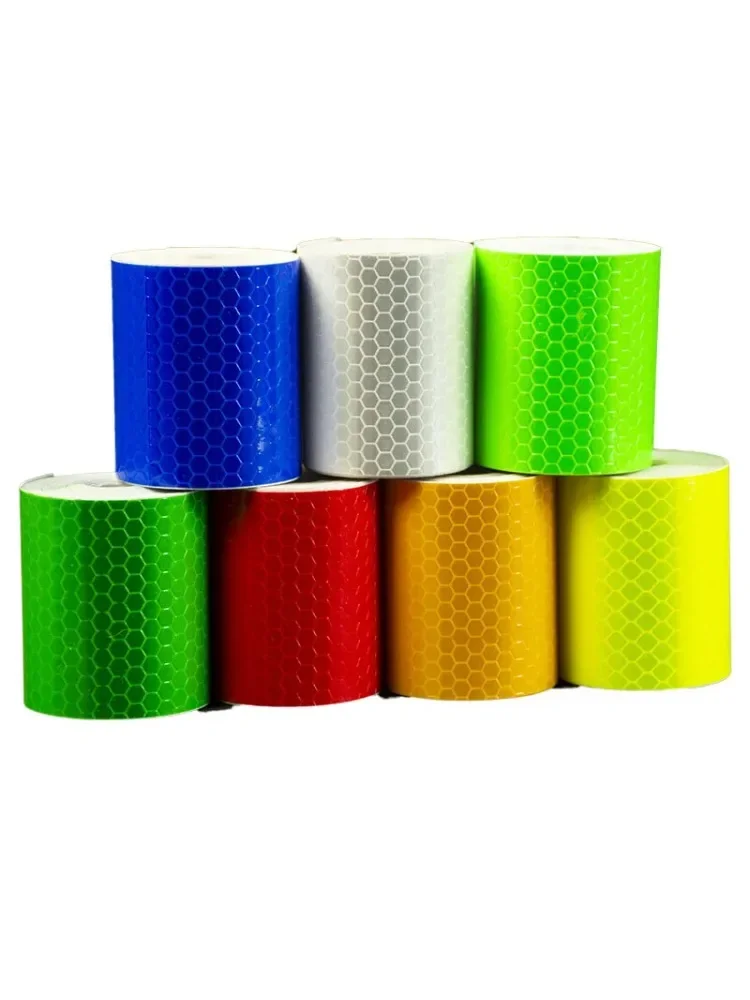 AliExpress NONE 5cmX3m Back Glue Crystal Color Grid Bicycle Contour Car Sticker Warning Sticker Reflective Strip Tape