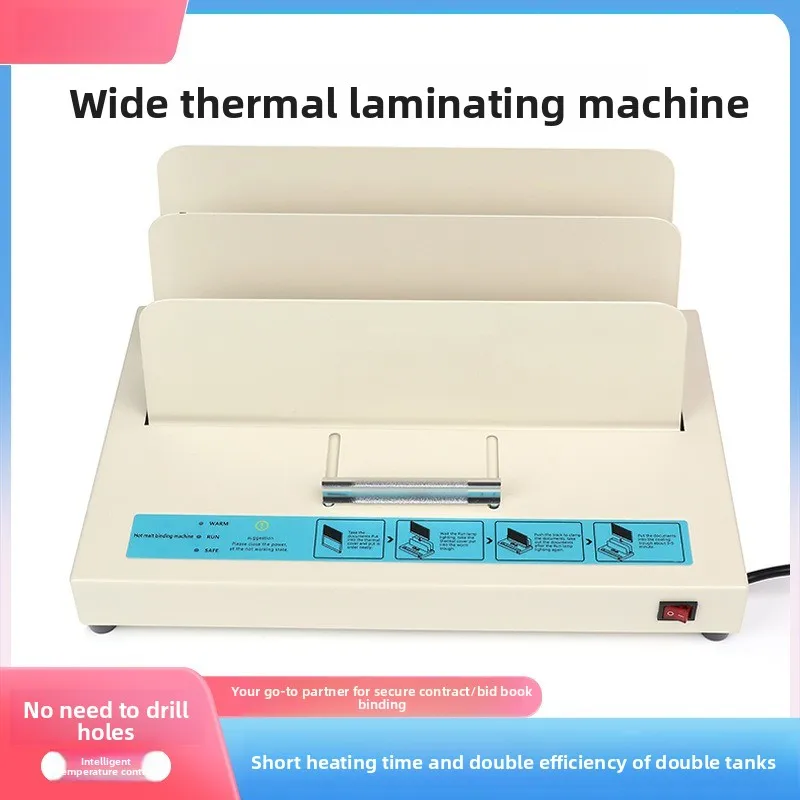 Wide Hot Melt Binding Machine Voucher Financial Tender Contract Binding Machine Automatic Book Binding Machine
