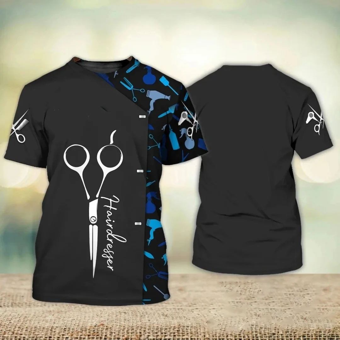 Barber Grafik-T-Shirts für Männer und Frauen, 3D-Druck, Sommer, Sport, schnell trocknend, Herren-T-Shirt, Kinderkleidung, T-Shirt, Y2k-Frau